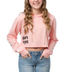 Pink Crop Hoodie Pullover Sweatshirt
