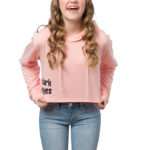 Pink Crop Hoodie Pullover Sweatshirt